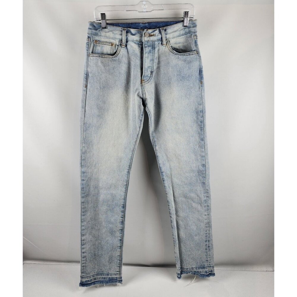 mnml Jeans Mens 30 Blue Button Fly Slim Denim (30x32)